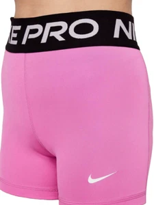 NEW! NIKE PRO [L] Girl's 3" DRI-FIT Yoga/Gym Shorts, Playful Pink-DA1033-676 - Picture 1 of 3