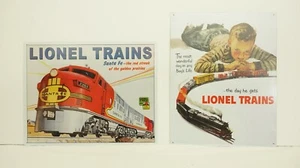 Letreros de motor diésel de aluminio Lionel Santa Fe 12 x 16 nuevos W19 - Imagen 1 de 6