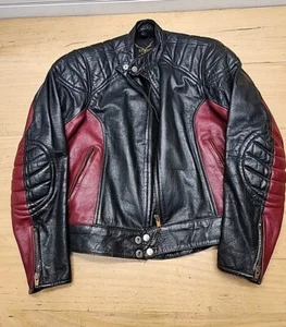 Vintage STAGG Womens Leather Motorcycle Motorbike Jacket Harley Indian Road - Picture 1 of 4