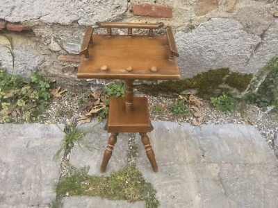 Wood phone stand, vintage art deco 1950's entryway telephone stand - Image 1 of 4