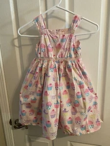 Girls Gymboree Pink Cupcake Dress Size 5T - Picture 1 of 3
