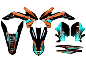 2014 EXC SURGE Orange Senge Graphics Kit Compatible with KTM - Picture 1 of 10