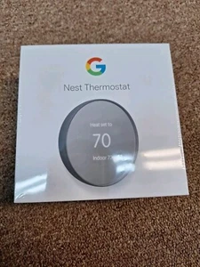 Google Nest Thermostat G4CVZ Programmable Wi-Fi Thermostat Charcoal New Sealed  - Picture 1 of 2