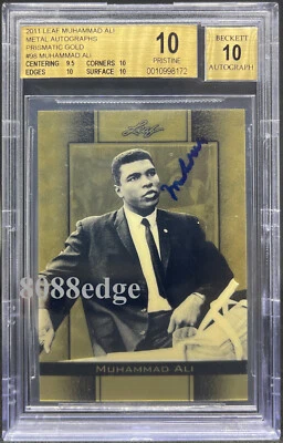 2011 LEAF METAL "MUHAMMAD ALI" ON CARD AUTO GOLD #1/1 AUTOGRAPH BGS 10 PRISTINE - Image 1 of 4