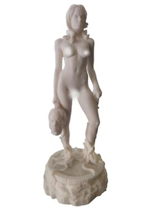 Me Too Medusa with The Head of Perseus Handmade Greek Alabaster Statue 9,84" - Bild 1 von 5