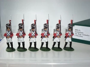 FRONTLINE SFG2 SWISS SWITZERLAND 3RD REGIMENT GRENADIER COMPANY MARCHING FIGURES - Picture 1 of 2