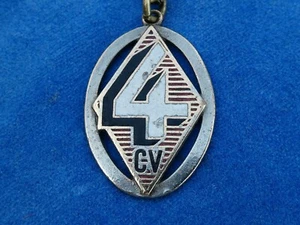 SUPERBE RARE ++ PORTE-CLES Key ring - RENAULT 4 CV - Picture 1 of 3