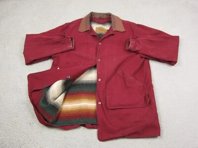 Vintage Woolrich Jacket Mens Large Red Barn Chore Blanket Lined Wool Made in USA - Image 1 of 4