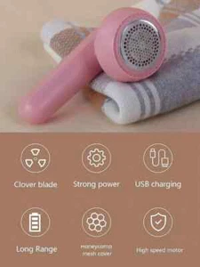 Electric Lint Remover Clothes Bobble Fluff Shaver Debobbler USB Fabric Shaver UK - Picture 1 of 4