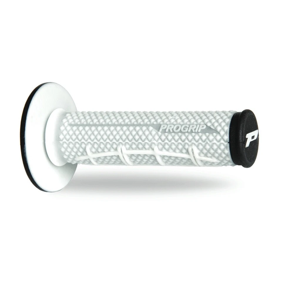 COPPIA MANOPOLE PRO GRIP NERO BIANCO CROSS ENDURO MOTARD - Imagen 1 de 1