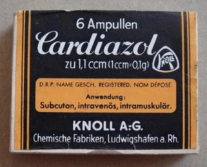 CARDIAZOL (BY KNOLL A.-G.) *AMPOLLAS MÉDICAS ANTIGUAS COLECCIONABLES DE COLECCIÓN* - Imagen 1 de 5