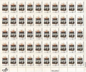 1970 US Scott #1420 - 6  Cent Sheet MNH Landing of the Pilgrims Plate 32279 (P84 - Picture 1 of 3