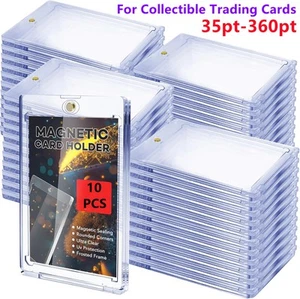 10pcs Clear 35PT-360PT Trading Card Holder, Sports Cards Case, For TCG MTG Cards - Picture 1 of 19