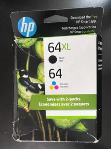 HP 64XL Czarny 64 Trójkolorowy wózek atramentowy Combo-Pack Exp 6/2026 8025/OB - Zdjęcie 1 z 3
