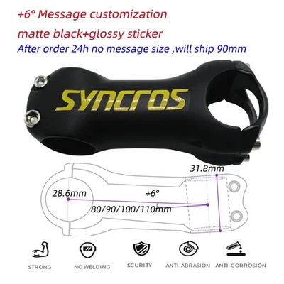全碳公路自行车杆 多种颜色 Mtb 车把杆 80/90/100/110 毫米零件 — 第 1/4 张图片