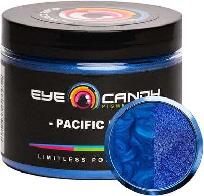 Pigments Premium Blue Mica Powder - Pacific Blue (50Gr) - for Epoxy, Resin, Soap - Image 1 of 4