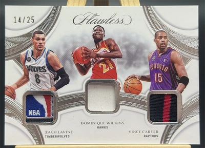 Parche Panini 2024-25 impecable Zach LaVine Vince Carter Wilkins Logoman 14/25 Foto 1 de 2