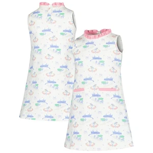 Girls Youth White Kentucky Derby Lizzie's Luxe Leisure Dress - Picture 1 of 3