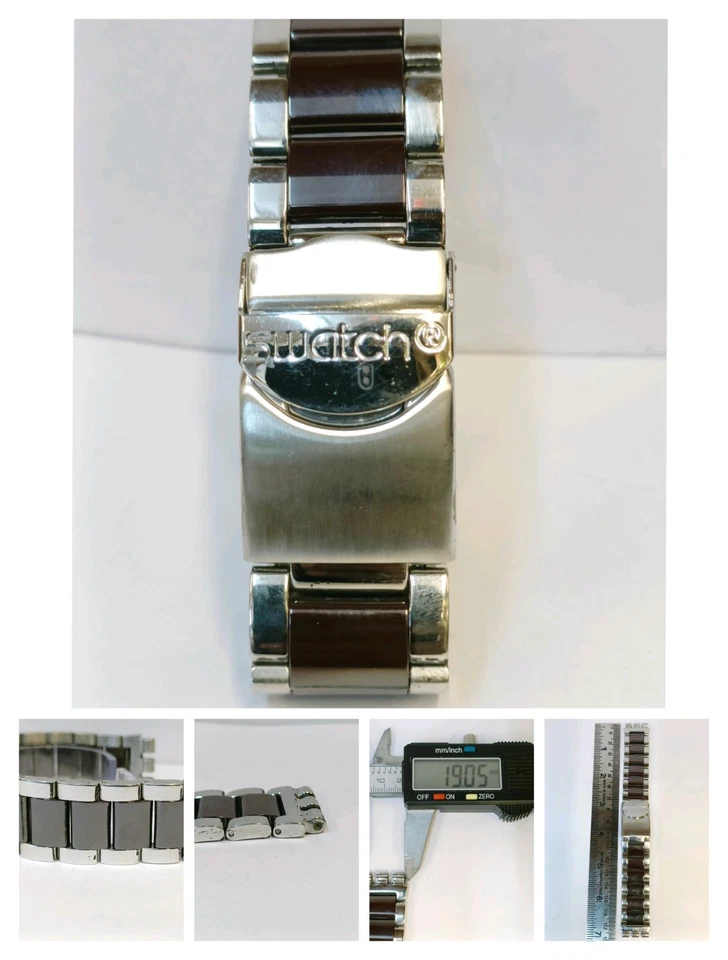 BANDA USADA CORREA MUESTRA ACERO INOXIDABLE Y CERÁMICA BANDA ANCHO 19,MM Foto 1 de 4