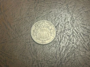 1870 Shield Nickel Fine Condition - Picture 1 of 2
