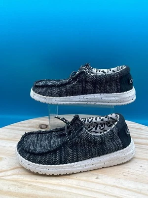 Hey Dude Wally Sox Skater Loafers Toddlers Sz 7M Navy Blue/White Lace UpHey - Image 1 of 4