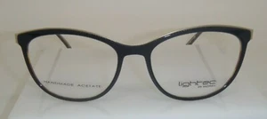 Lightec Morel 8253L Black Gold ND040 Plastic Eyeglasses Frame 54-17-140 France - Picture 1 of 5