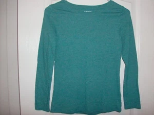 Cherokee Dark Aqua Girl's Long Sleeve Top- Size 10/12 - Picture 1 of 5