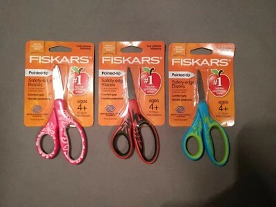 FISKARS Softgrip Pointed-Tip Scissors Safety-Edge Blades - You pick the handle - Image 1 of 2