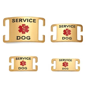 Leash King No Noise Stainless Steel K9 Service Dog Pet ID Jewelry Tags - Picture 1 of 8
