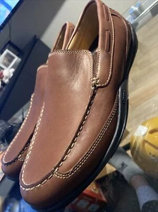 Johnston & Murphy J&M Sheepskin Memory Foam Loafers Size 10M Brown - Picture 1 of 12