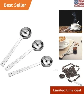 Elegante juego de cuchara medidora de acero inoxidable - Grabado para un fácil uso de precisión Foto 1 de 4