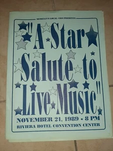 1989 Riviera Hotel Las Vegas LIve Music Tribute Show Program Brochure N 475 - Picture 1 of 3