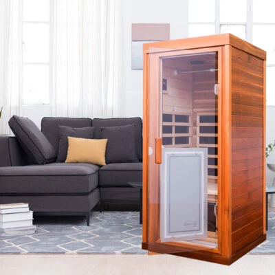 Home Sauna Box - One Person Far Infrared Red Cedar Standard Indoor Sauna Room - Image 1 of 4