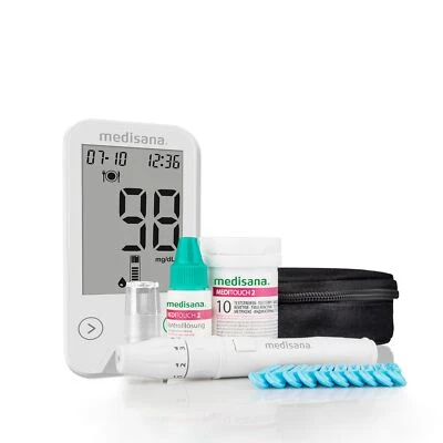medisana MediTouch 2 Blutzuckermessgerät mg/dL für Diabetiker mit Zubehör - Bild 1 von 4