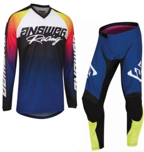 ANSWER MOTOCROSS KIT SYNCRON PRISM BLUE PINK JERSEY PANTS COMBO - Picture 1 of 1