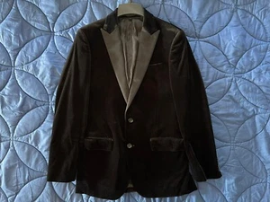 J.Crew, Velvet Ludlow, 100% Bemberg Viscose, Tuxedo Jacket (Men’s 36R, Black) - Picture 1 of 10