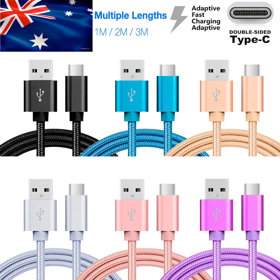 1M - 3Meter USB-A To Type C Cable PD Fast Charging Cord Data Charger For Samsung - image 1 of 4