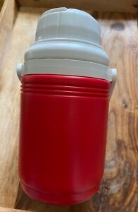Vintage Coleman Thermos Water Bottle Jug Cooler 5542  1/3 Gallon Red White USA