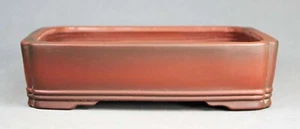 Tokoname Rect. Bonsai Pot by Bigei, #a2880 : 189*143*H48mm - Picture 1 of 8