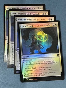 Your Temple Is Under Attack Foil x4 Playset Commander Legends Baldurs Gate CLB - Picture 1 of 1