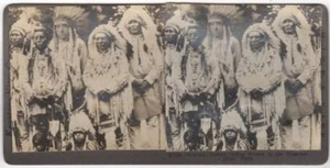 Fantasy Native American Stereoview - White Man as a Chief - circa 1930 - Picture 1 of 1