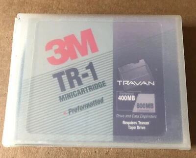 3M TR-1 MiniCartridge Preformatted Travan Technology 400 MB Tape New Sealed - Image 1 of 4