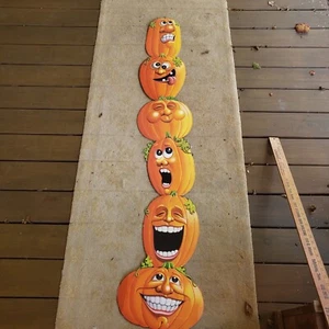 Póster apilado Pumpkin Jack-O-Lantern 62" x 13" doble cara - Imagen 1 de 6