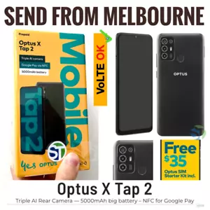 NEW Optus X TAP 2 4G VoLTE (6.52" HD 32GB GPS NFC 13MP Triple Cam) Android Phone - Picture 1 of 7