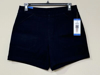 Pantalones cortos cómodos Nautica Jeans para mujer azul marino cintura elástica tiro alto L Foto 1 de 4