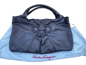 Salvatore Ferragamo Brown Leather Tote, XL. Vintage Salvatore Ferragamo Tote. - Picture 1 of 12