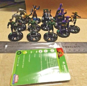 HeroClix 13 MARVEL Game Pieces Figures & Cards - Picture 1 of 5
