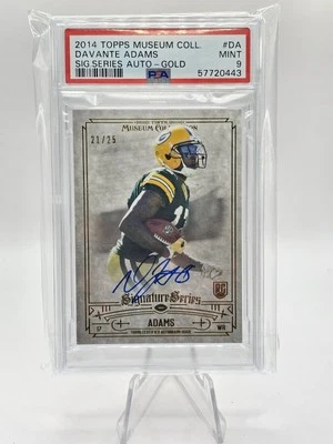 DeVante Adams 2014 Topps Museum  Collection RC Gold Signature Series /25 PSA 9 - Image 1 of 4