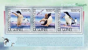GUINEA PENGUINS STAMPS SHEET 2014 MNH ADELIE PENGUIN ANIMALS BIRDS WILDLIFE BIRD - Picture 1 of 1