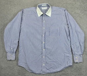 Vintage Burberry Shirt Mens L 16.5 35 Bengal Stripe Winchester London Made USA - Picture 1 of 7